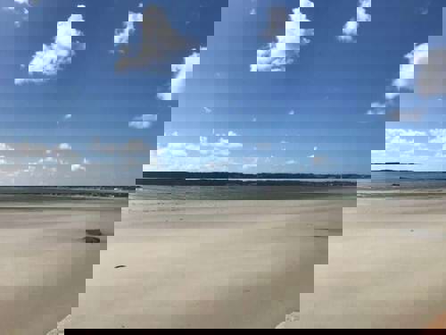 St Helier beach at low tide