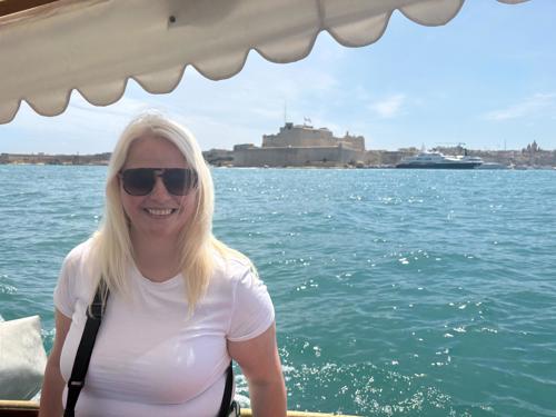 Our Customer Operations Assistant Manager, Kelly Stentaford, in Malta