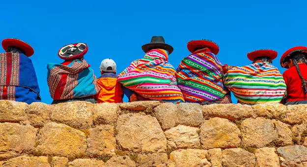Peruvian People On Wall