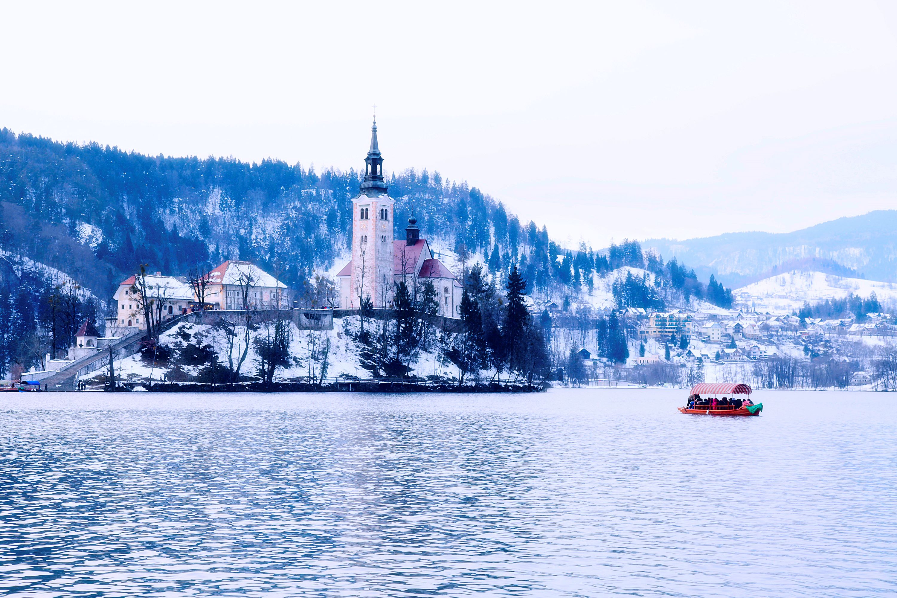 Lake Bled at christmas