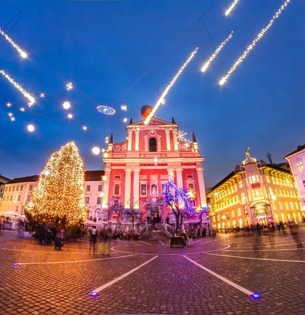 Christmas Lights in Ljubljana, Slovenia