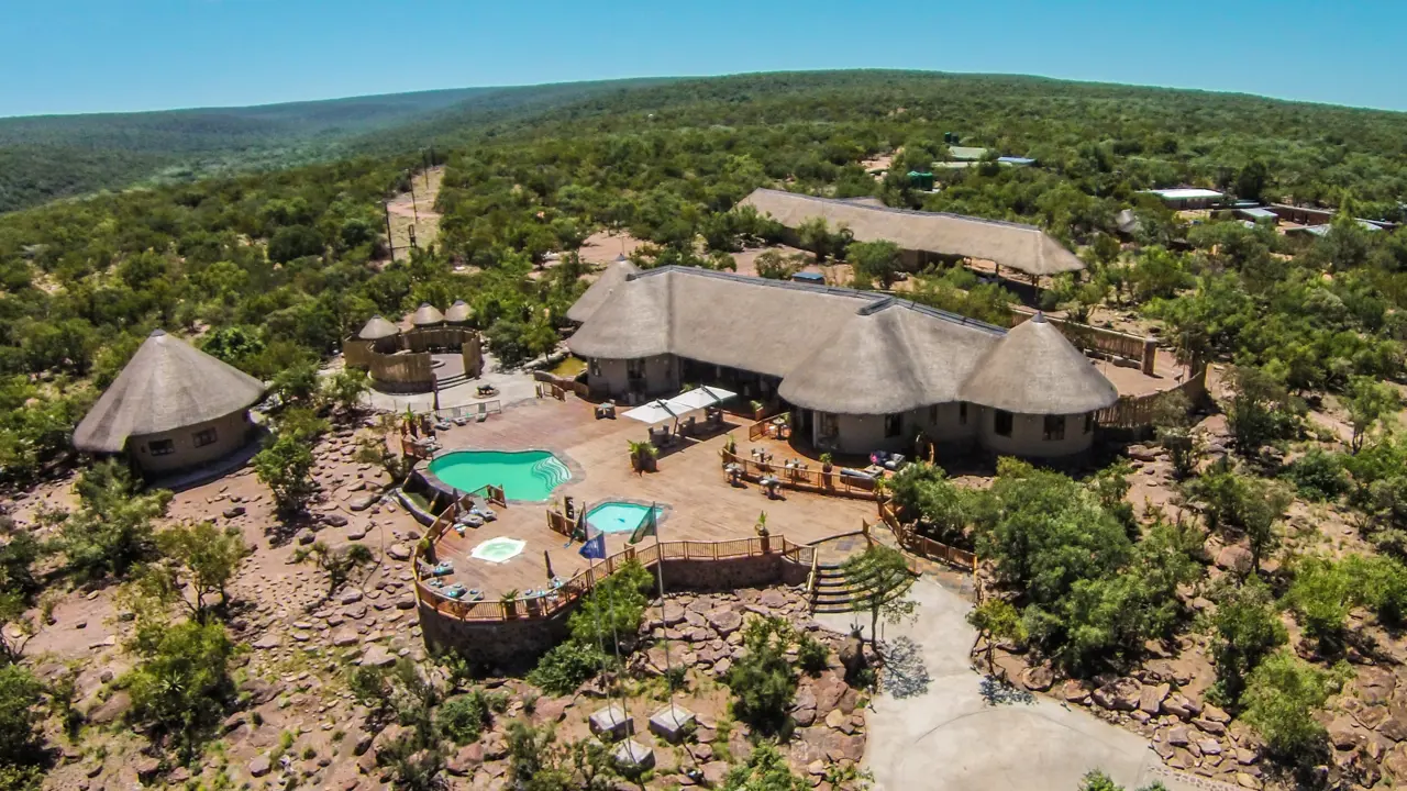 Sebatana Rhino Lodge, aerial view